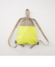 【撥水】バイカラーハンドル付きナップサック