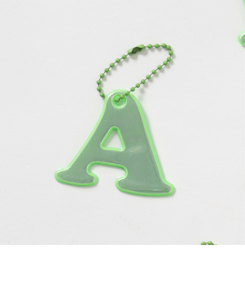 あんしんアルファベットリフレクターチャーム(緑)