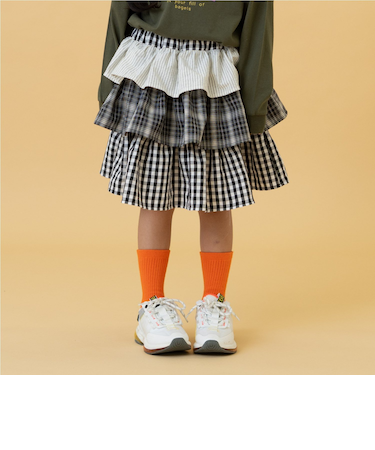 ペプラムフリルインパン付きスカート