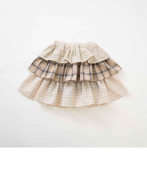 ペプラムフリルインパン付きスカート