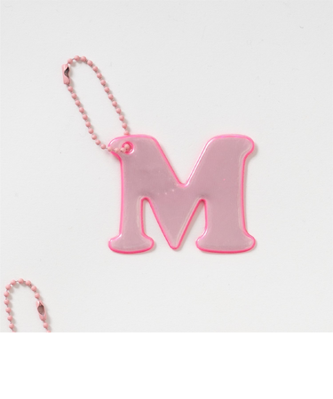 あんしんアルファベットリフレクターチャーム(ピンク)