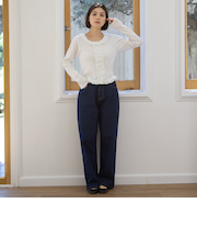 バレルレッグデニムパンツ