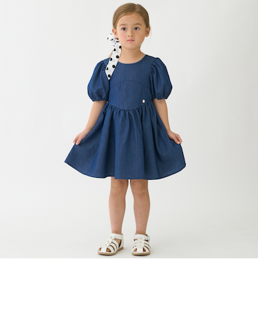 【リンク】袖パフペプラムワンピース