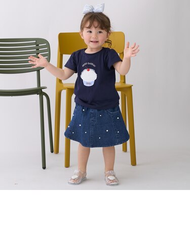 パールデニムフレアスカパン