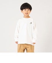 【綿100%】【365D】ワンポイントししゅうロンT