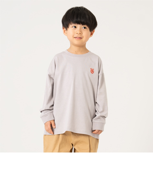 【綿100%】【365D】ワンポイントししゅうロンT