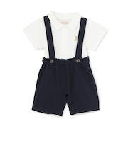 ポロシャツ＋サスつきパンツセット