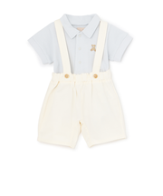 ポロシャツ＋サスつきパンツセット