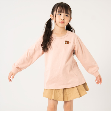 【365D】ワンポイントししゅうAラインロンT