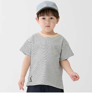 【防汚】カラーボーダー半袖Tシャツ