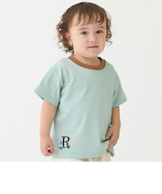 【防汚】カラーボーダー半袖Tシャツ