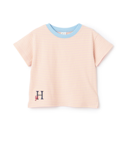 【防汚】カラーボーダー半袖Tシャツ