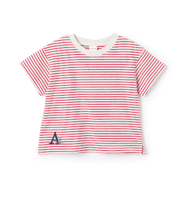 【防汚】カラーボーダー半袖Tシャツ