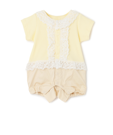 切り替えレースカバーオール