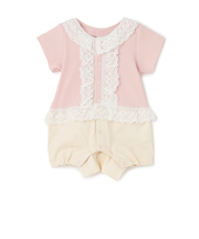 切り替えレースカバーオール