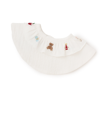 【防水】刺しゅうフリルスタイ