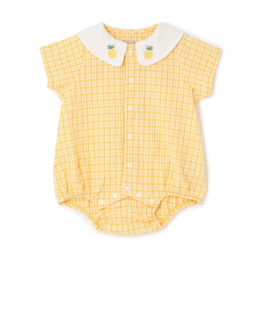 フルーツ衿ロンパース