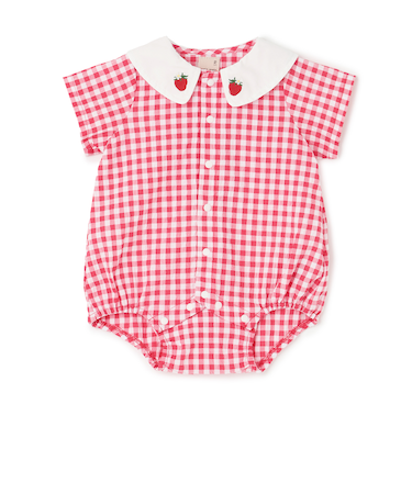 フルーツ衿ロンパース