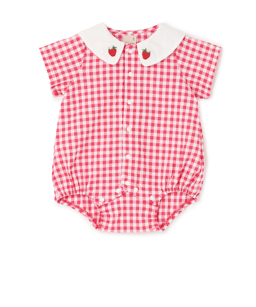 フルーツ衿ロンパース