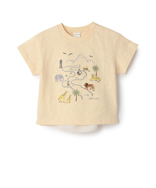 サファリ刺しゅう半袖Tシャツ