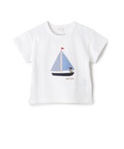 【リンク】ヨット/車アップリケ半袖Tシャツ