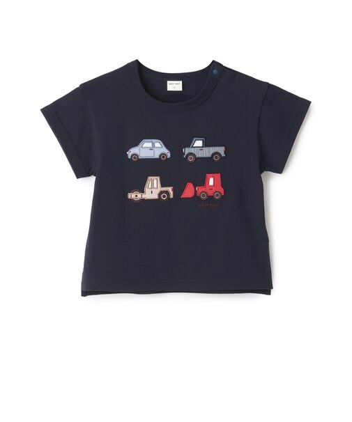 【リンク】ヨット/車アップリケ半袖Tシャツ