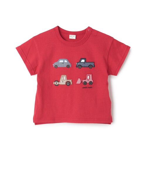 【リンク】ヨット/車アップリケ半袖Tシャツ