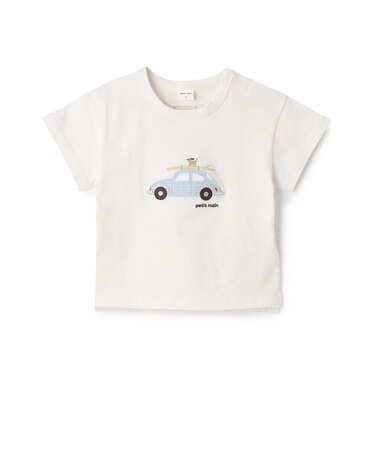 【リンク】ヨット/車アップリケ半袖Tシャツ