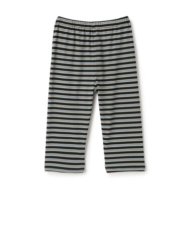 【365D】リブボーダー6分丈レギンス