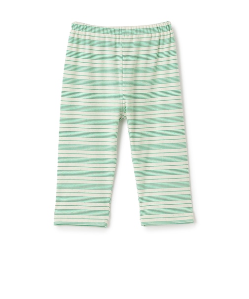 【365D】リブボーダー6分丈レギンス