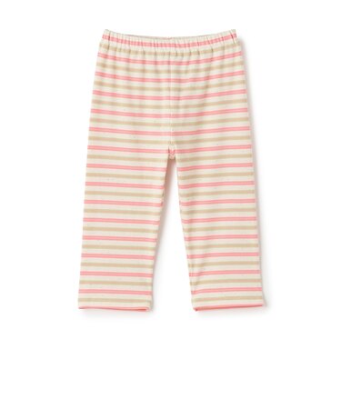 【365D】リブボーダー6分丈レギンス