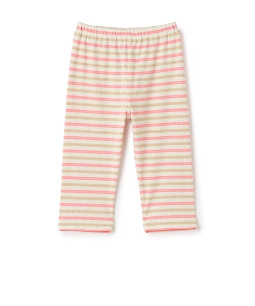 【365D】リブボーダー6分丈レギンス