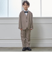 【セミフォーマル】ノーカラーJK+ロングパンツセット