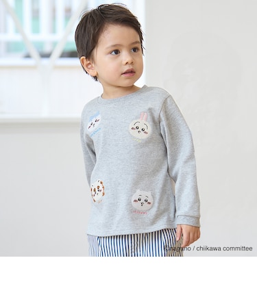 【アニメちいかわ】お顔モチーフ長袖Tシャツ