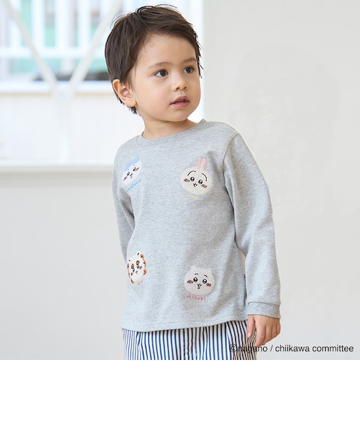 【アニメちいかわ】お顔モチーフ長袖Tシャツ