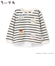 【アニメちいかわ】お顔モチーフ長袖Tシャツ