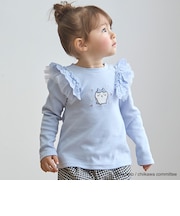 【アニメちいかわ】肩フリル長袖Tシャツ