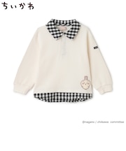 【アニメちいかわ】シャツドッキング長袖Tシャツ