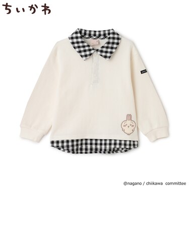 【アニメちいかわ】シャツドッキング長袖Tシャツ