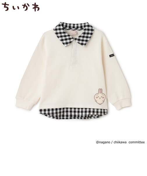 【アニメちいかわ】シャツドッキング長袖Tシャツ