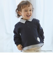 【アニメちいかわ】シャツドッキング長袖Tシャツ