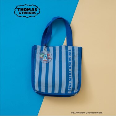 【きかんしゃトーマス】チャーム付きストライプミニトート