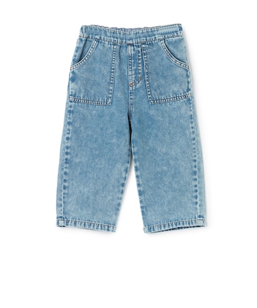 柔らか加工デニムロングパンツ