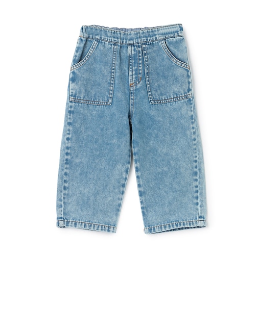 柔らか加工デニムロングパンツ