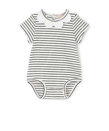 半袖スカラップロンパース