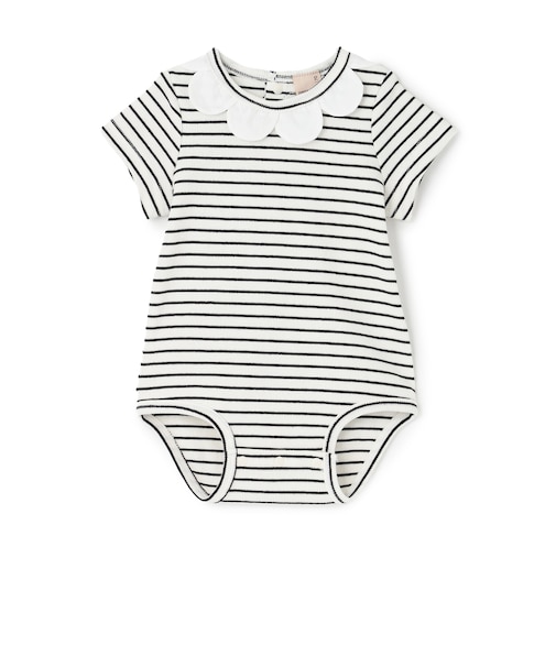 半袖スカラップロンパース