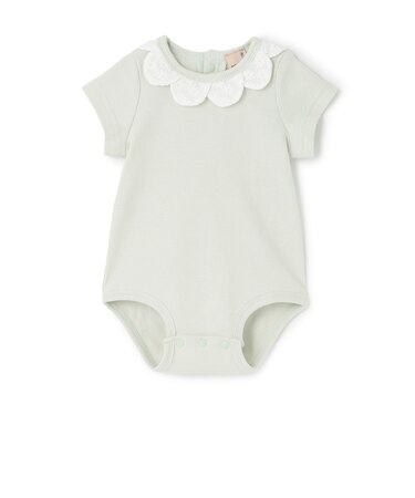 半袖スカラップロンパース