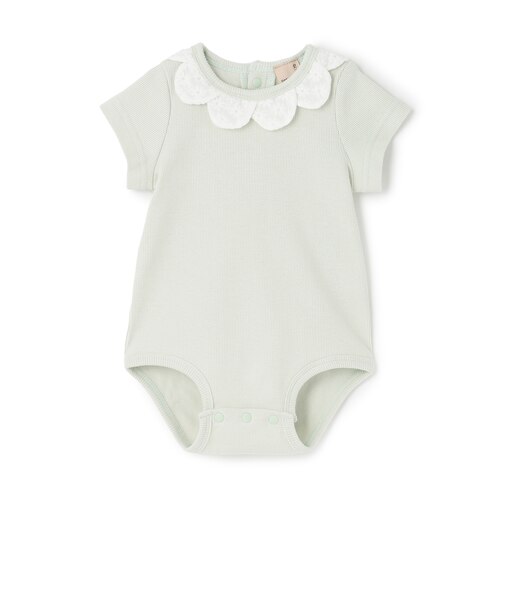 半袖スカラップロンパース