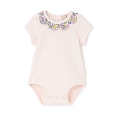 半袖スカラップロンパース