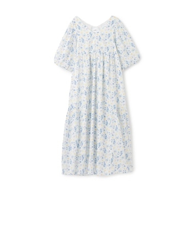 【親子リンク】花柄Aラインワンピース